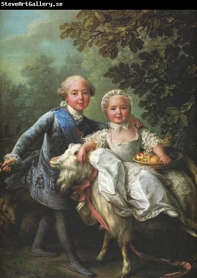 Francois-Hubert Drouais Charles of France and his sister Clotilde